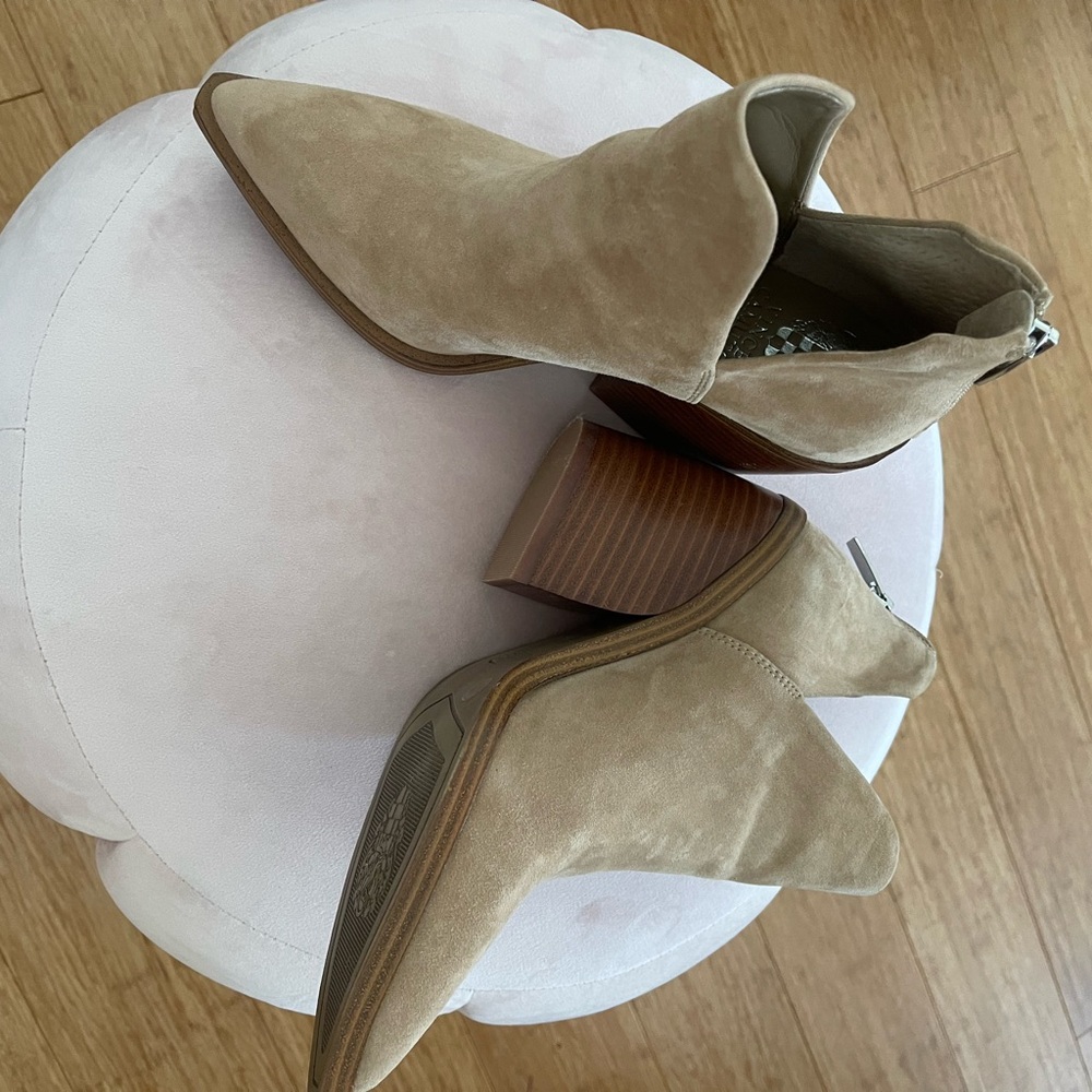 Vince Camuto Tan Suede Booties